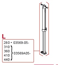 LEFT SUPPORT LEG 310-440 cm