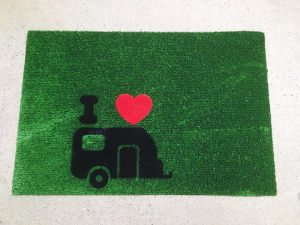 Dörrmatta Husvagn, grön, 