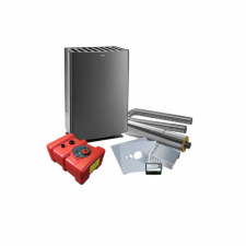 Diesel-, fotogenkamin Wallas 40CC Grå, inkl installationspaket