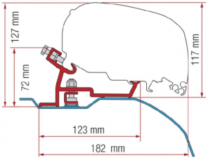Markisadapter Fiat, Citroen, Peugeot Tak 2006-