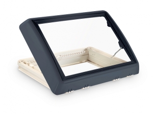 Taklucka 50x70cm fast ventilation vevöppning Gråsvart Domeic Midi Heki