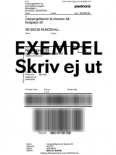 Returavgift inkl. frakt <5kg