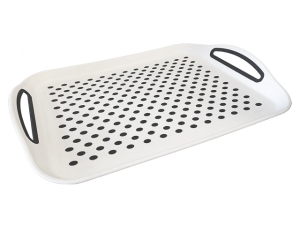 Bricka, vit/grå (passar även diskställ T09-118N)