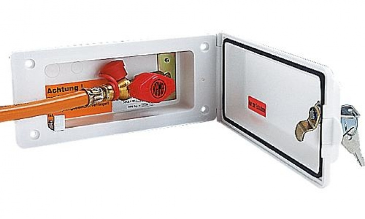 Servicelucka Gasol med lås i gruppen Chassi / Serviceuttag hos Camping 4U ( 9933110r)