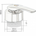 Blandare ø39mm krom Keramik Twist Ut