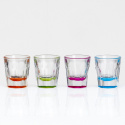 Snapsglas fyra färger 4-pack