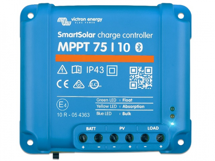 Solcellsregulator 10A MPPT, SmartSolar, Victron 75/10 i gruppen Elektronik / Solpanel hos Camping 4U (159-100001)