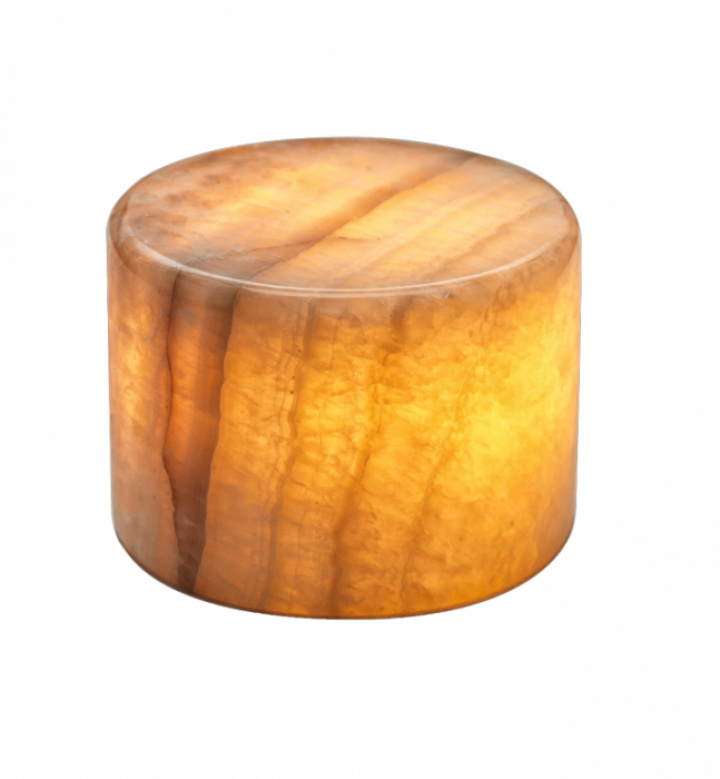 Bordsljus äkta marmor bärnstensfärgad 6 cm i gruppen Elektronik / Belysning / Brytare / Uttag / Lyktor & bordslampor hos Camping 4U (17-0045-23)