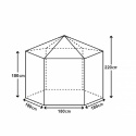 Pop up tält 6-kant 350cm HEX