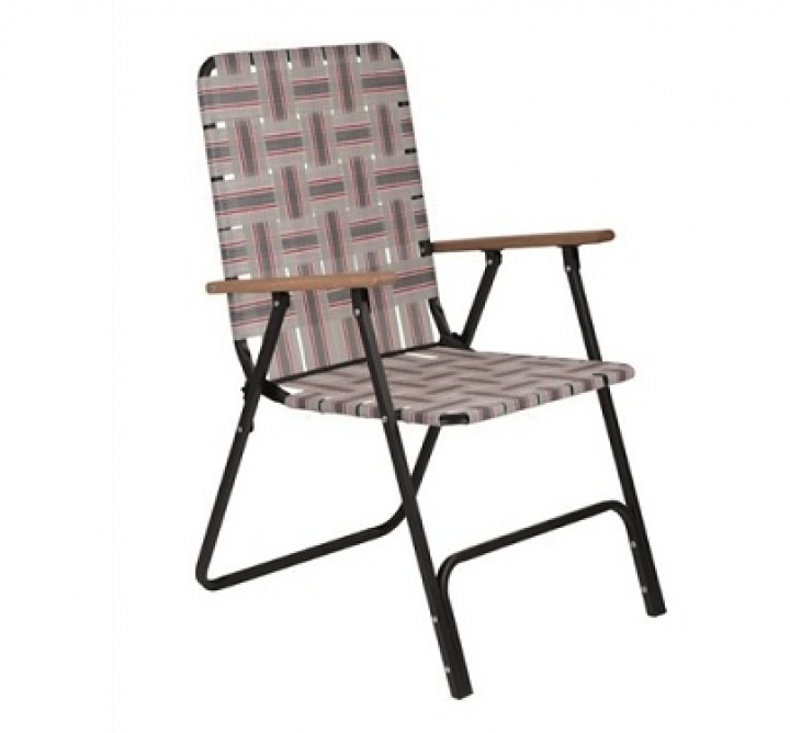 Campingstol PRESTON Grå/Röd i gruppen Outlet / Utgående varor hos Camping 4U (20186512)