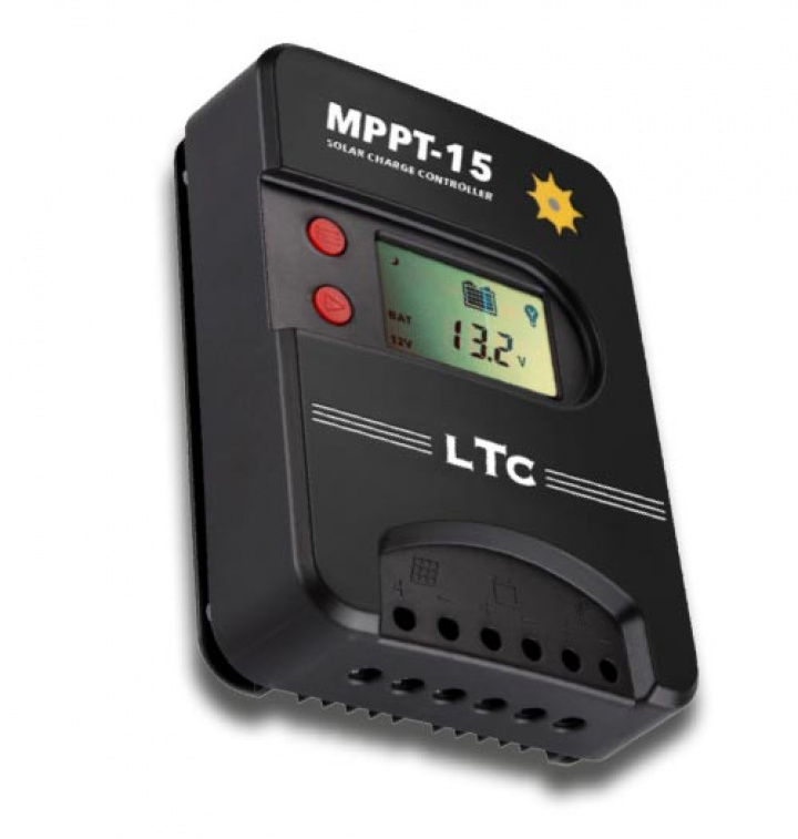 Solcellsregulator 15A MPPT med display, LTC i gruppen Elektronik / Solpanel hos Camping 4U (2068)