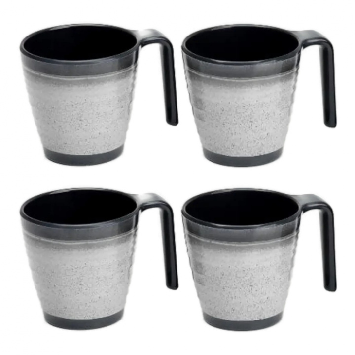 Mugg Granite 4-Pack. Flamefield i gruppen Hushåll / Husgeråd / Koppar och muggar hos Camping 4U (20991842)