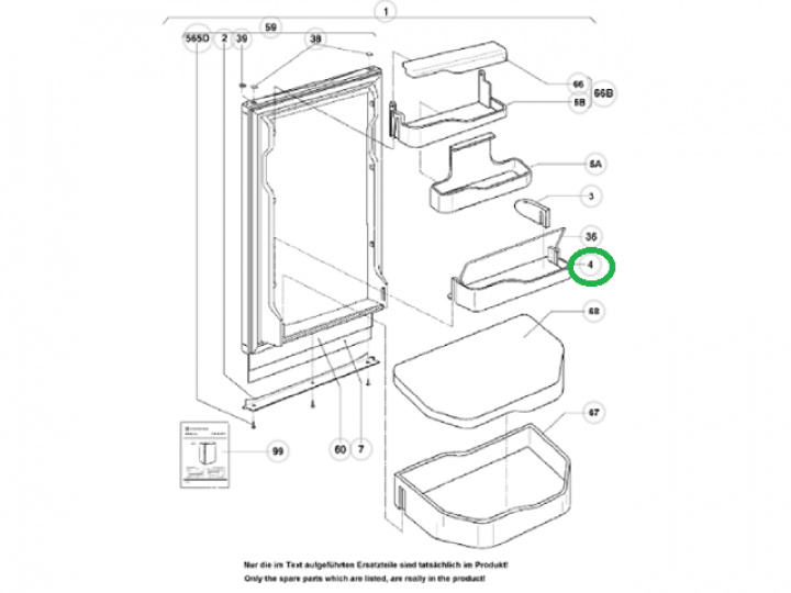 Hylla till RM6270L i gruppen Husbil & Husvagn / Kylskåp / Reservdelar Dometic / Dörr/skåp hos Camping 4U (241207700)
