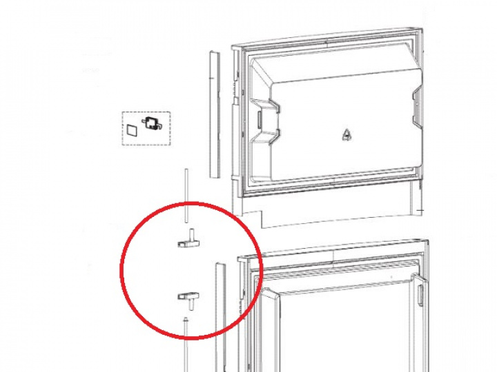 Knapp dörrlås Vänsterhängd dörr i gruppen Husbil & Husvagn / Kylskåp / Reservdelar Dometic / Dörr/skåp hos Camping 4U (241326022)