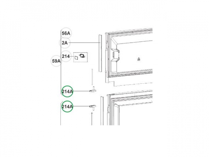 Knapp dörrlås Högerhängd dörr i gruppen Husbil & Husvagn / Kylskåp / Reservdelar Dometic / Dörr/skåp hos Camping 4U (241326032)