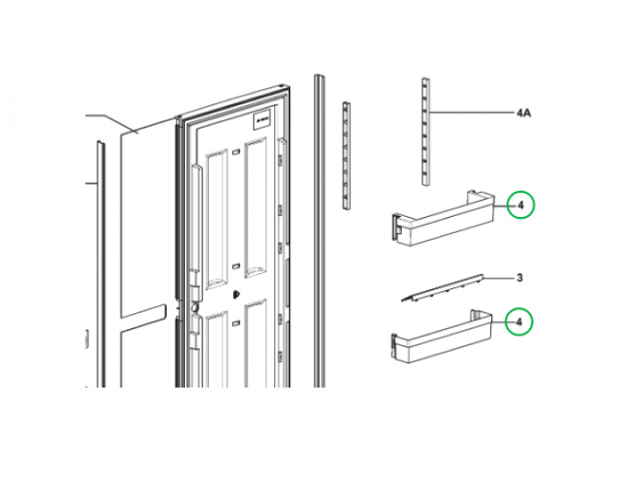 Dometic Kylskåpshylla 241334351/ 241334330