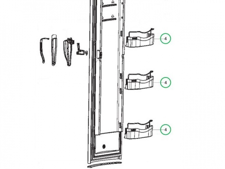 Flaskhylla Hobby i gruppen Husbil & Husvagn / Kylskåp / Reservdelar Dometic / Dörr/skåp hos Camping 4U (241340831)
