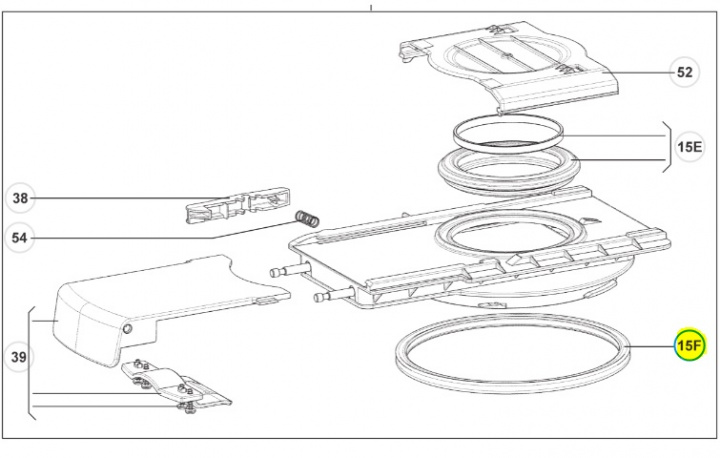 Tätningsring undre till Dometic CTS 3110 i gruppen Husbil & Husvagn / Toalett & sanitet / Tillbehör Sanitet hos Camping 4U (242601296)