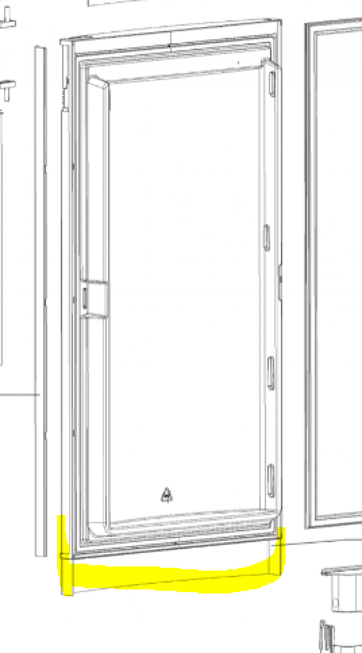 Platta dekor kylskåp, silver, Dometic i gruppen Husbil & Husvagn / Kylskåp / Reservdelar Dometic / Dörr/skåp hos Camping 4U (289028800)