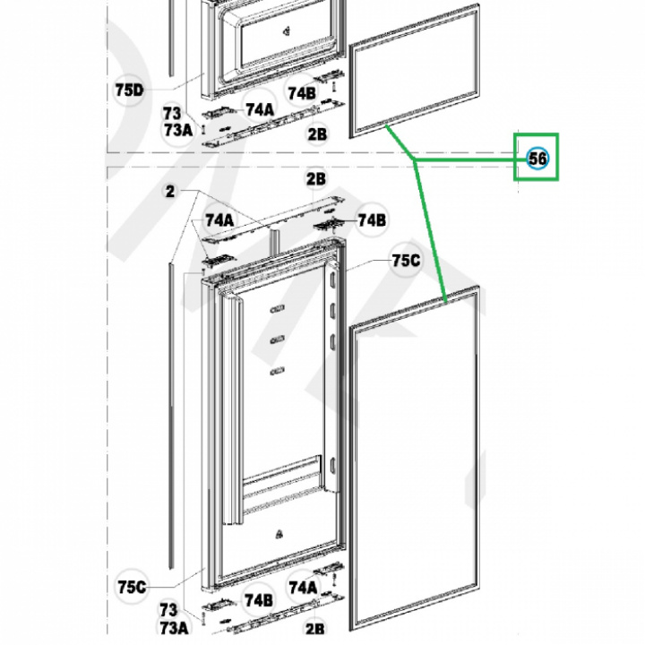 Dörrtätnigslist RMD 10.5X Dometic i gruppen Husbil & Husvagn / Kylskåp / Reservdelar Dometic / Dörr/skåp hos Camping 4U (289078620)