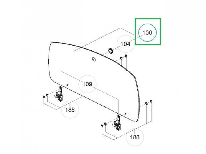 Glaslock spis tre brännare, Dometic i gruppen Hushåll / Spis & ugn / Reservdelar Spis / Ugn hos Camping 4U (407144810)