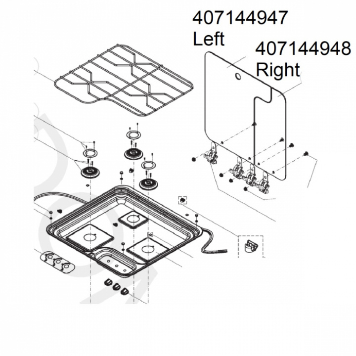 Glaslock Höger RAL9005 CE09-DF/HY i gruppen Hushåll / Spis & ugn / Reservdelar Spis / Ugn hos Camping 4U (407144948)