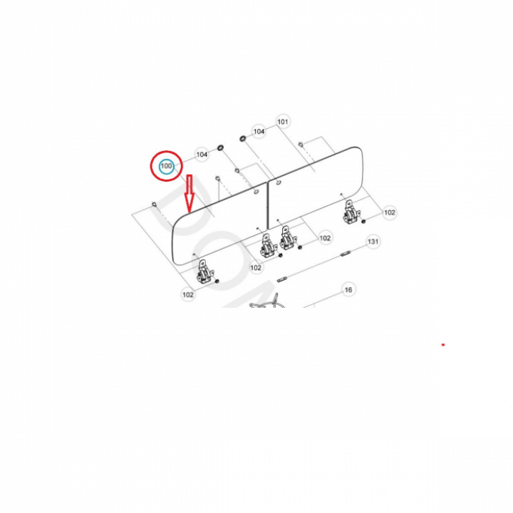 Glasskydd Dometic vänster i gruppen Hushåll / Spis & ugn / Reservdelar Spis / Ugn hos Camping 4U (407149805)