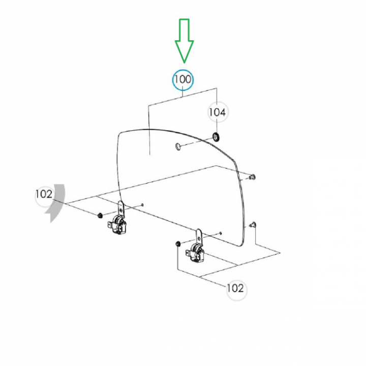 Glaslock HBH2008RI mfl, Dometic i gruppen Hushåll / Spis & ugn / Reservdelar Spis / Ugn hos Camping 4U (407149820)