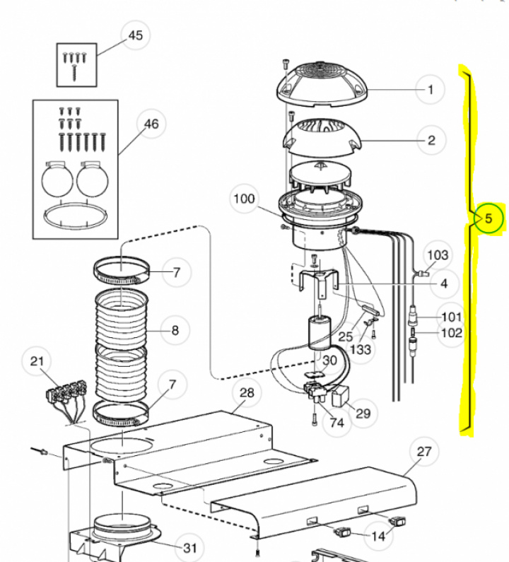 Luftventil med motor till Dometic Pentryfläktar i gruppen hos Camping 4U (407152951)