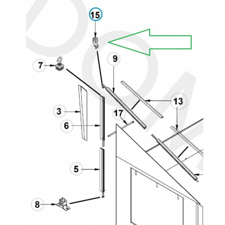 Spännare sko Dometic Camproom i gruppen Markiser & Förtält / Markiser / Reservdelar markiser / Reservdelar Övrigt hos Camping 4U (407157293)
