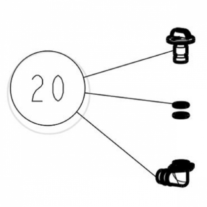 Dräneringsplugg NRX-serien Dometic i gruppen Husbil & Husvagn / Kylskåp / Reservdelar Dometic / Dörr/skåp hos Camping 4U (4450033054)