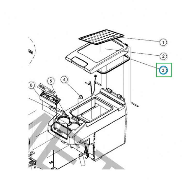 Tätning till lock CF11 Dometic i gruppen Husbil & Husvagn / Kylbox / Tillbehör Kylboxar hos Camping 4U (4451021606)