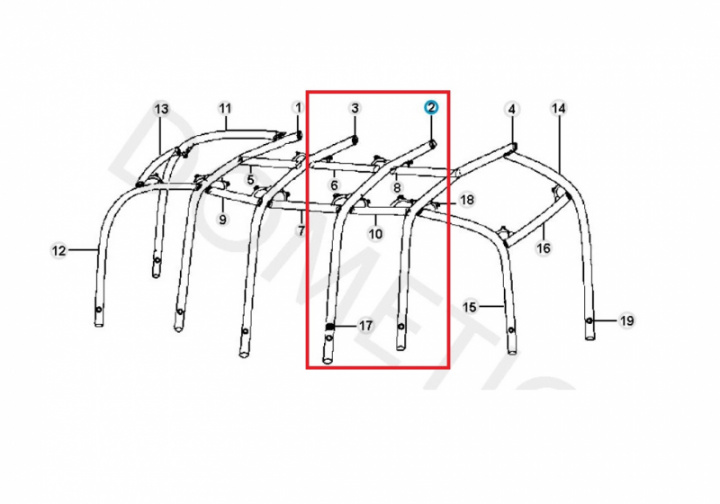 Lufttub reservdel Air Pro 400 Dometic i gruppen Markiser & Förtält / Förtält / Fristående tält, Soltak, tillbehör m.m. / Tillbehör förtält hos Camping 4U (4456000634)