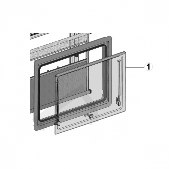 Utbytesruta 500x600mm AGS50600x0500040 Dometic i gruppen Chassi / Fönster / Fönsterglas hos Camping 4U (4460000413)