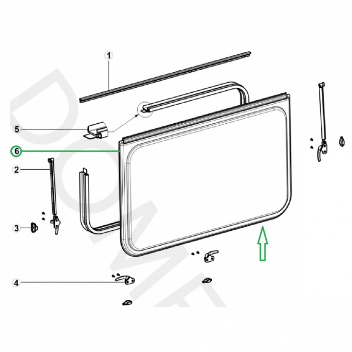 Utbytesruta 500x300mm MC6010500X0300 Dometic i gruppen Chassi / Fönster / Fönsterglas hos Camping 4U (4460004997)