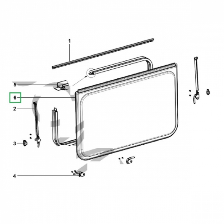Utbytesruta 500x300mm MC61140500x0300 Dometic C6 i gruppen Chassi / Fönster / Fönsterglas hos Camping 4U (4460005140)