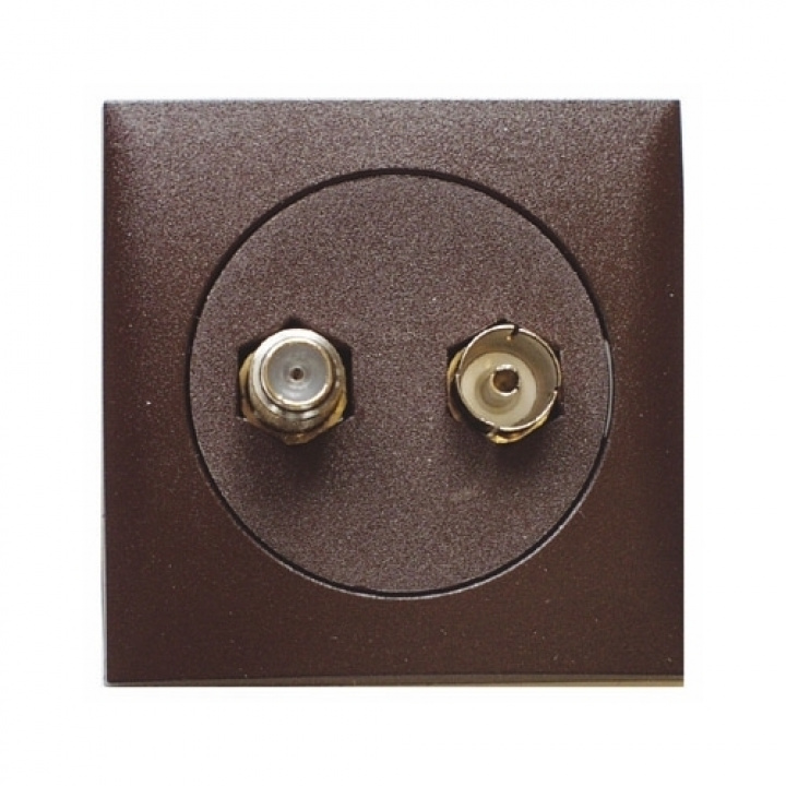 Uttag Tv/Kabel-Tv Brun i gruppen Elektronik / Belysning / Brytare / Uttag / Strömbrytare / Uttag hos Camping 4U (509832)