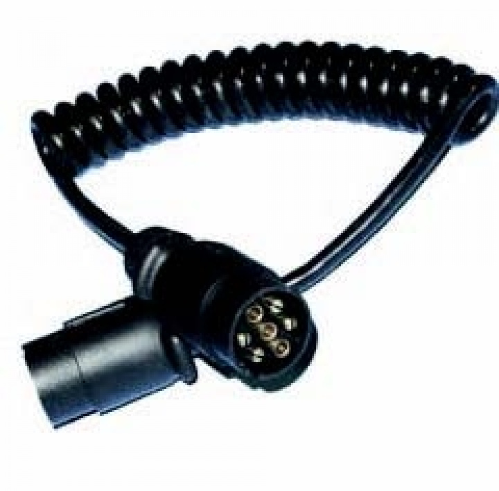 Spiralkabel 1,5 m i gruppen Chassi / Släpvagnskontakter hos Camping 4U (51005)