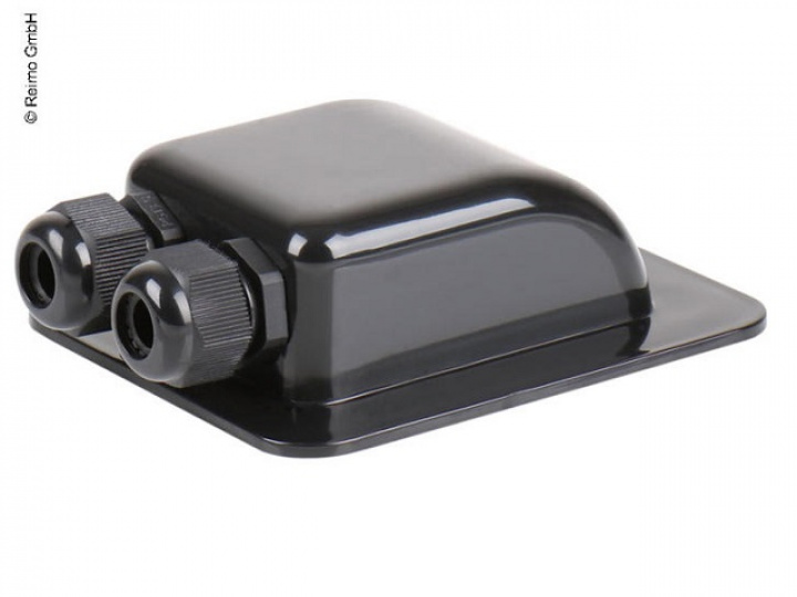 Kabelgenomföring Svart Dubbel i gruppen Elektronik / Solpanel hos Camping 4U (850494)