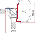 Markisadapter Fiamma F45S/L, 4 delar-Bürstner mfl
