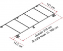 Takräckessystem Fiamma Roof Rail Ducato H2 fordonslängd 541-599cm