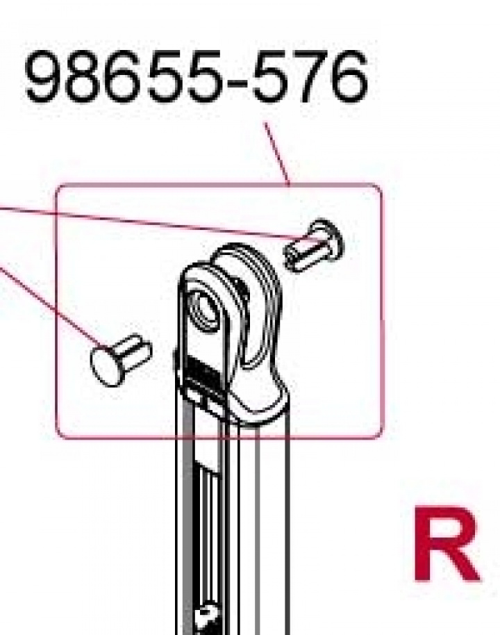RIGHT LEG END PART F45 S i gruppen Markiser & Förtält / Markiser / Reservdelar markiser / Reservdelar Fiamma / F45 S Titanium 250-450 hos Camping 4U (9907068)