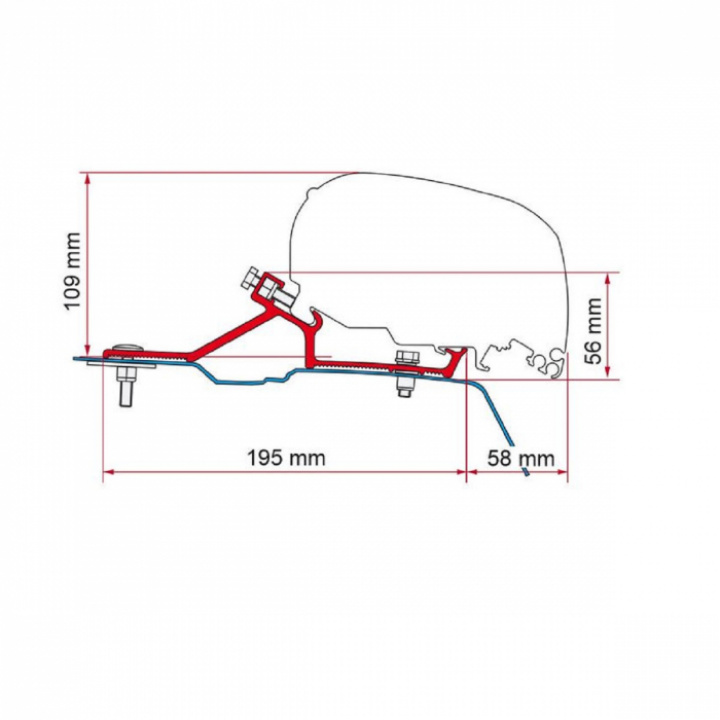 Adapter Renault Master H2 2010- i gruppen Markiser & Förtält / Markiser / Markisadaptrar / Fiamma Adaptrar hos Camping 4U (9907115)