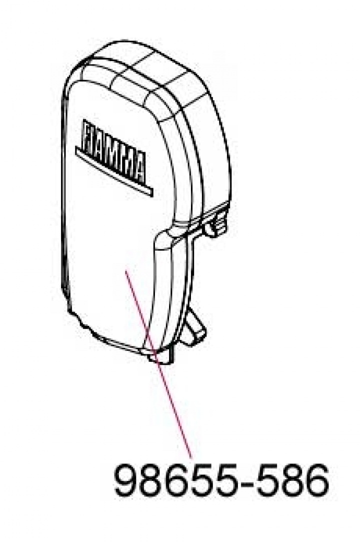 LEFT END COVER F45 L POLAR WHITE i gruppen Markiser & Förtält / Markiser / Reservdelar markiser / Reservdelar Fiamma / F45 L Vit 450-550 hos Camping 4U (9907419)