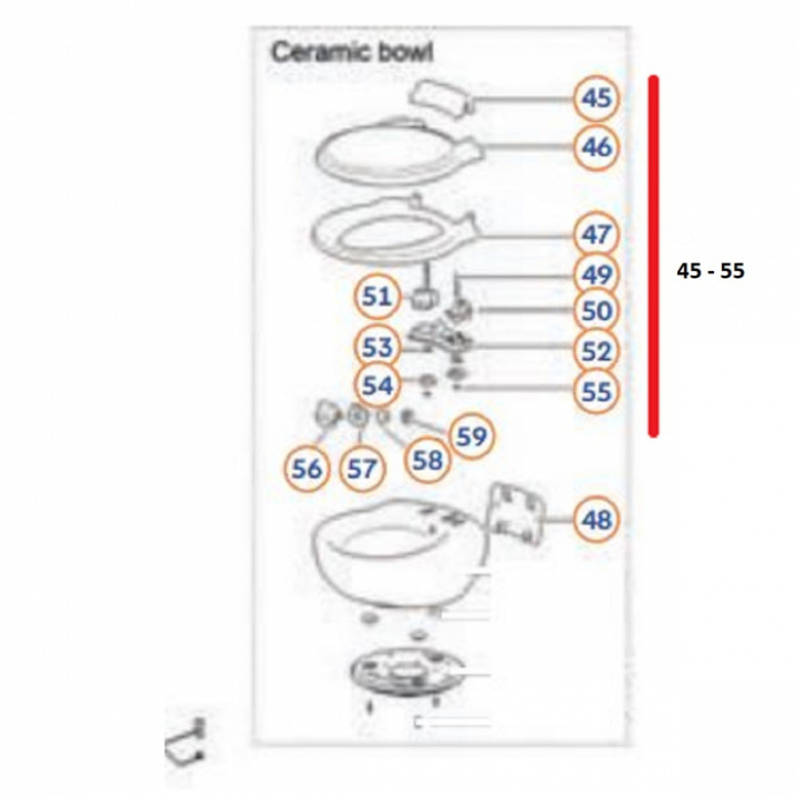 Toasits Thetford C263 Ceramic bowl i gruppen Husbil & Husvagn / Toalett & sanitet / Reservdelar toalett hos Camping 4U (9908878)