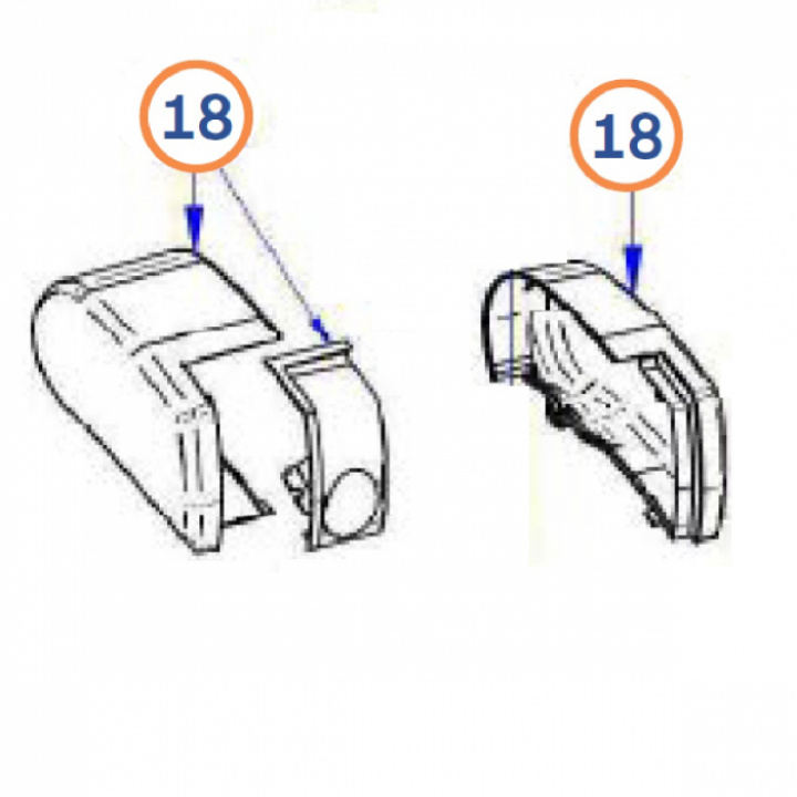 LH+RH ENDCAP MAINHOUSING 9200 WHITE Nr 18 i gruppen / / / / hos Camping 4U (9909869)