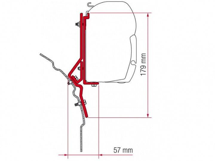Markisadapter Fiamma F45-KIT VW T4/VW T4 LIFT ROOF i gruppen Markiser & Förtält / Markiser / Markisadaptrar / Fiamma Adaptrar hos Camping 4U (9910460)