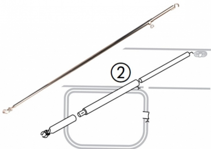 Överliggare i gruppen Markiser & Förtält / Förtält / Förtält husvagn / Stativ / Tältstänger hos Camping 4U (9912420r)