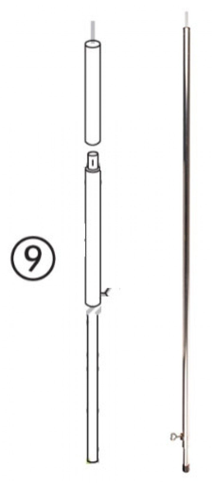 Stödstång i gruppen Markiser & Förtält / Förtält / Förtält husvagn / Stativ / Tältstänger hos Camping 4U (9912490r)