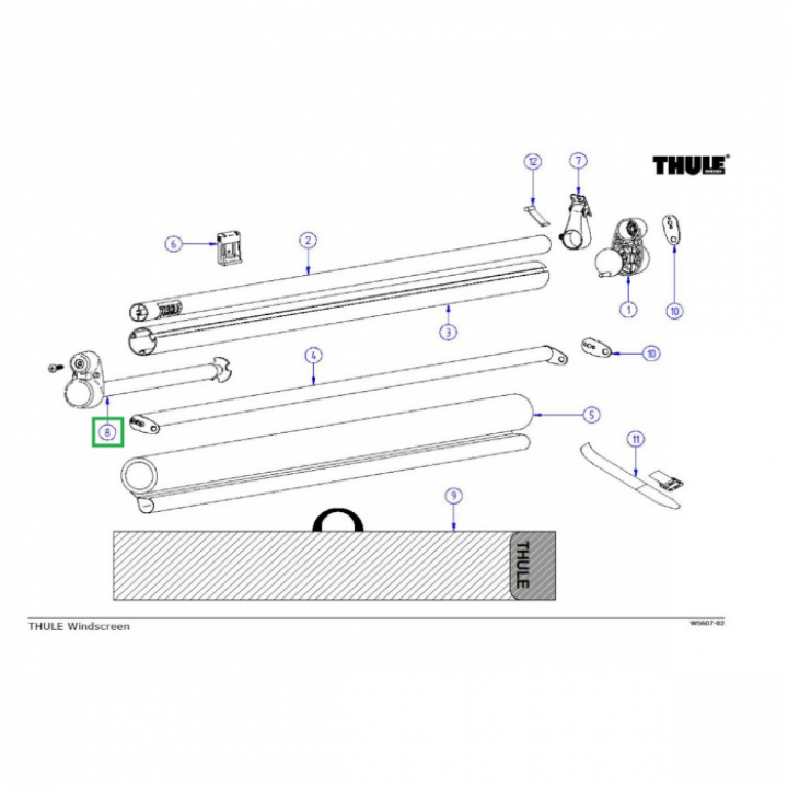 Fjäder till Thule windscreen reservdel i gruppen hos Camping 4U (99153356)